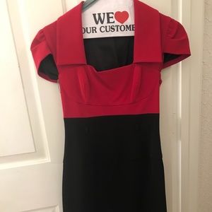 Belted Tweed & Gabardine Jackie O Sheath Dress